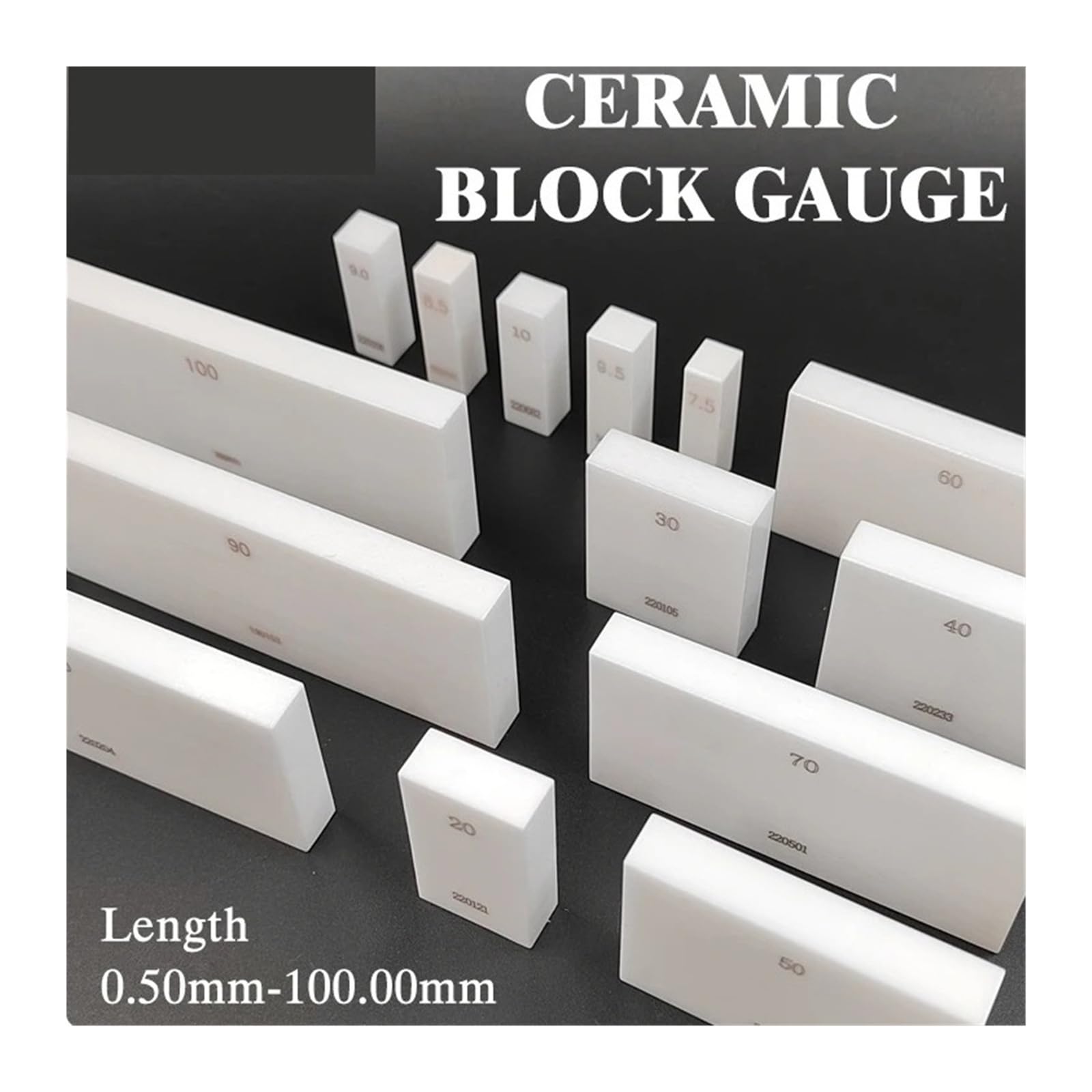 Blocchetti di riscontro in ceramica di precisione 1PC Standard di calibrazione Gage Grado 0 Dispositivi di ispezione non standard Misurazione precisa(10mm)