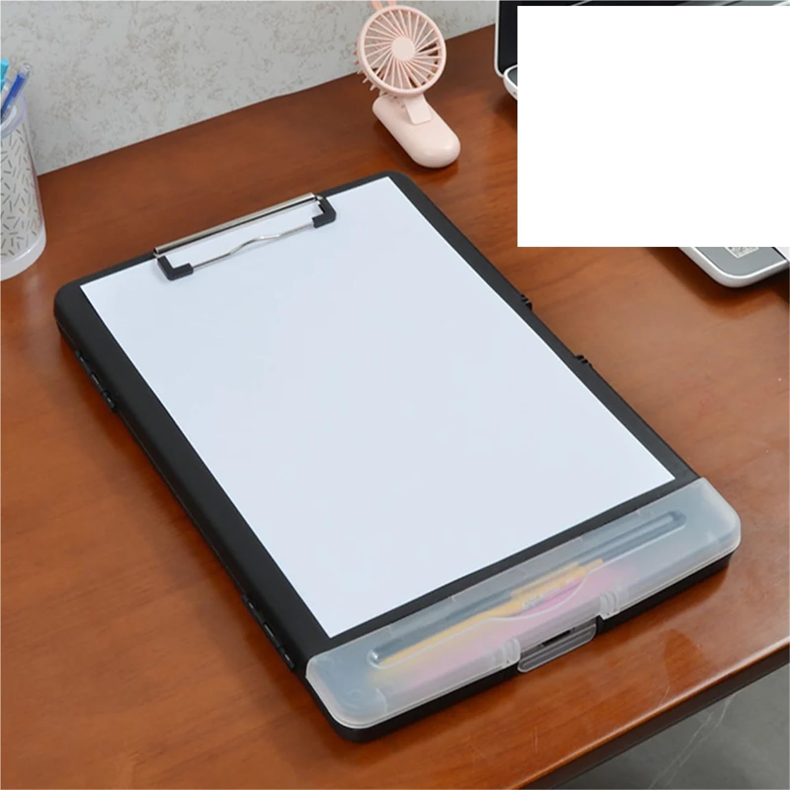 Portapapeles portátil A4, carpeta de plástico con Clip for almacenamiento, soporte for carpetas oficina, ligero y práctico, 3 uds Para la oficina