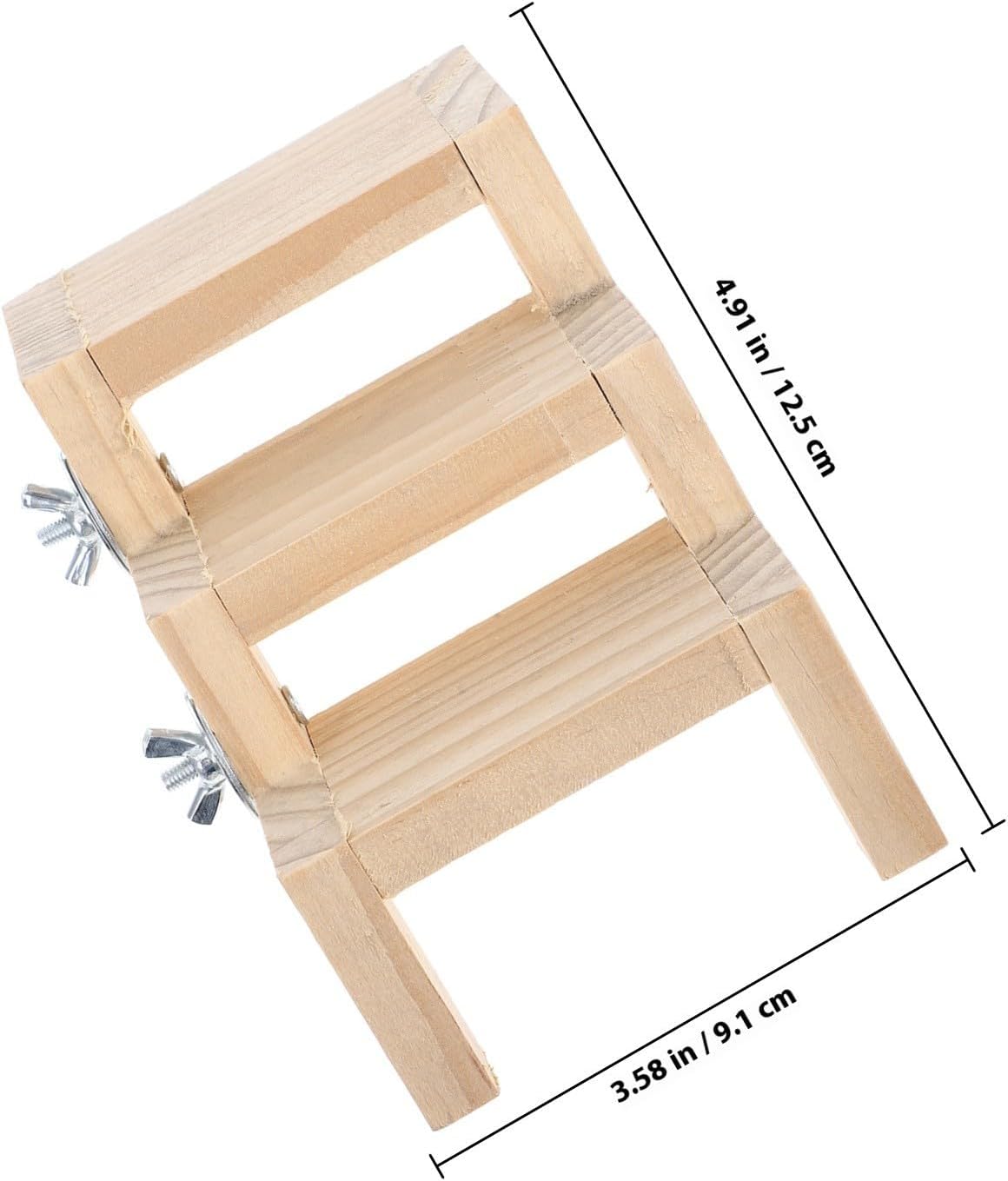 Wooden Z Shaped Bird Ladder for Parrots and Birds Interactive Parrot Ladder with Easy Installation