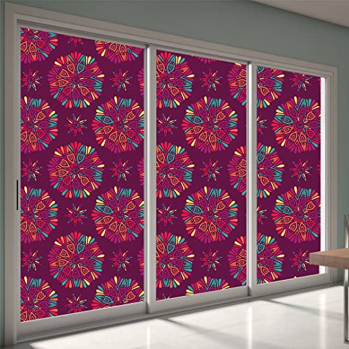 Image of CVANU Window Film Privacy Heat-UV Protection Self-Adhesive Window Glass Film Viny Sheet Multicolor Size(23inch X 200inch) C167