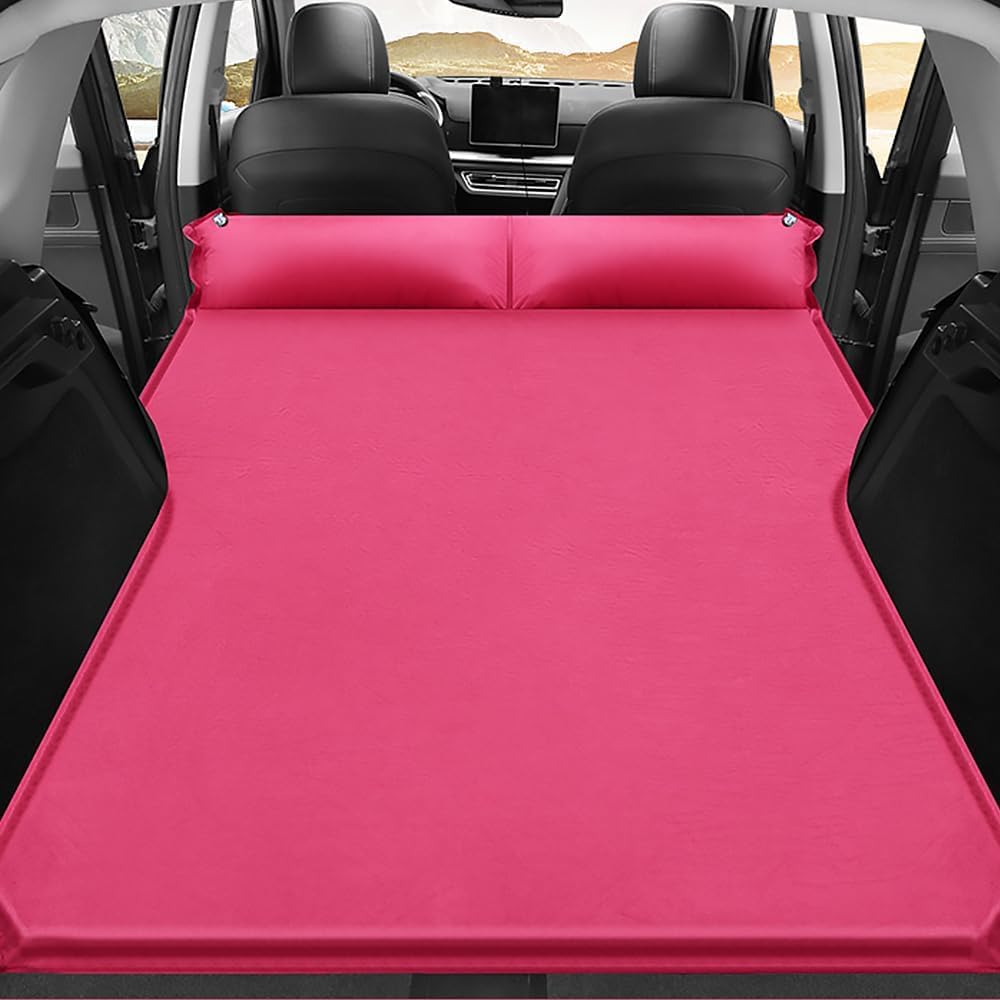 Car Inflatable Mattress for Toyota Grand Highlander 7 Seater 2024 2025. Rear Trunk Air Cushion Camping Travel Folding Self Inflating Sleeping Pad Back Seat Air Mattresses,Normal-Pink