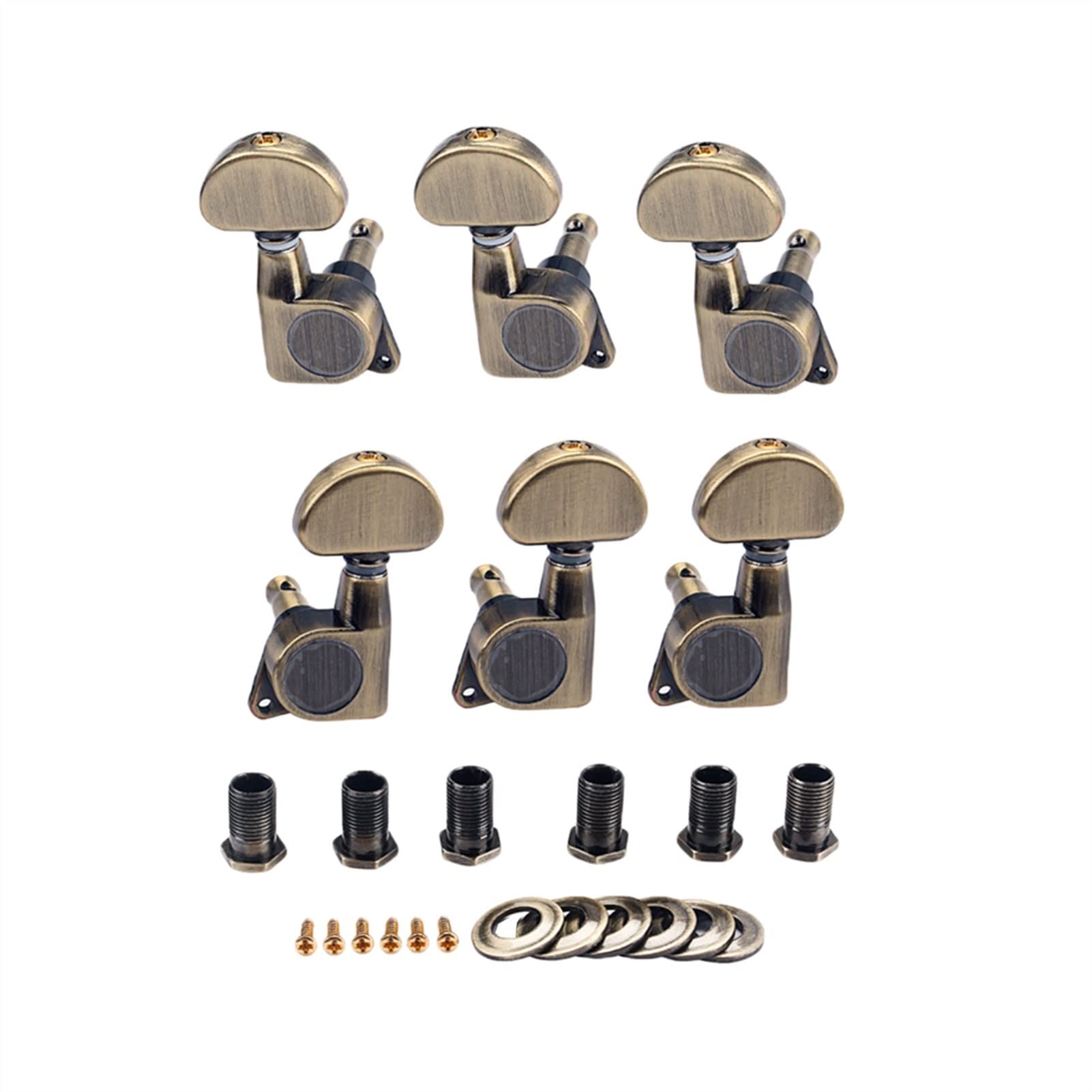 Stimmwirbel Gitarrensaiten 1 Set Legierung Kupfer Electric Guitar Tuning Pegs Tuner Mit Aderrules Schrauben 3R3L. Bronze