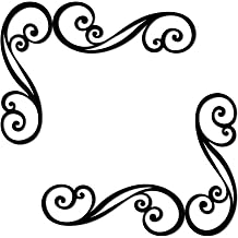 Rajukit 4-Piece Metal Scroll Wall Decor, Rustic B