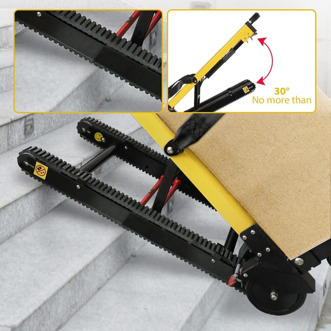 Chariot Escalier Chariot Escalier Electrique, avec 6 Roues pour Le Transfert De Marchandises, Chariot Escalier Pliable pour Fauteuils Roulants Capacité 200 Kg