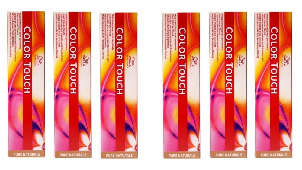 Wella Color Touch 4/0 mittelbraun 6 x 60 ml Pure Naturals Intensiv-Tönung CT