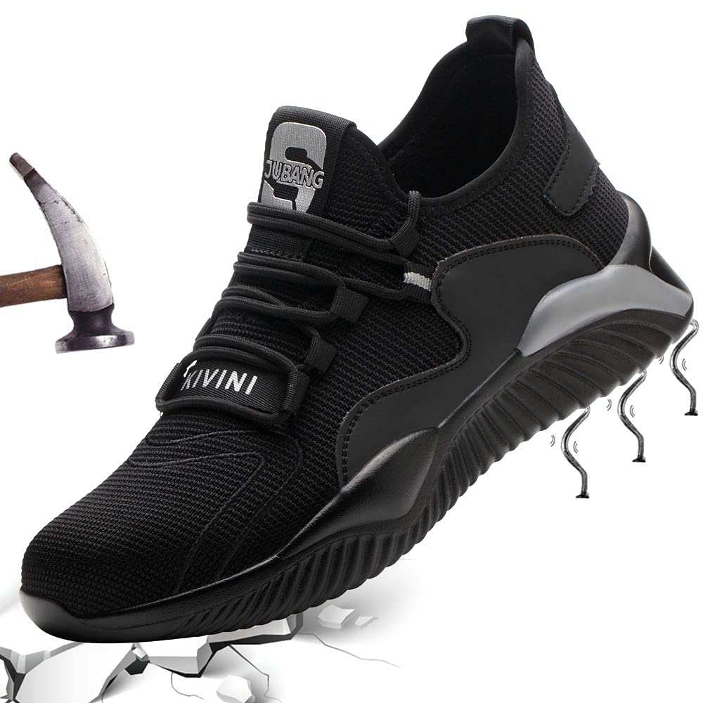 Scarpe Antinfortunistiche Uomo Donna Safety Shoes Punta in Acciaio Leggere Scarpe da Lavoro Traspiranti Sneakers Antinfortunistiche