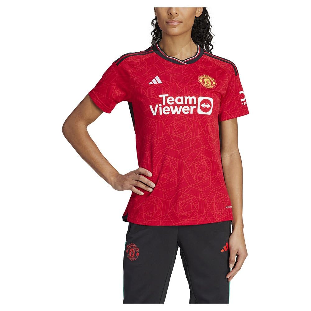 Adidas, Home 23/24 Manchester United Fc, Short Sleeve Football Jersey, Team Colleg Red, L, Woman