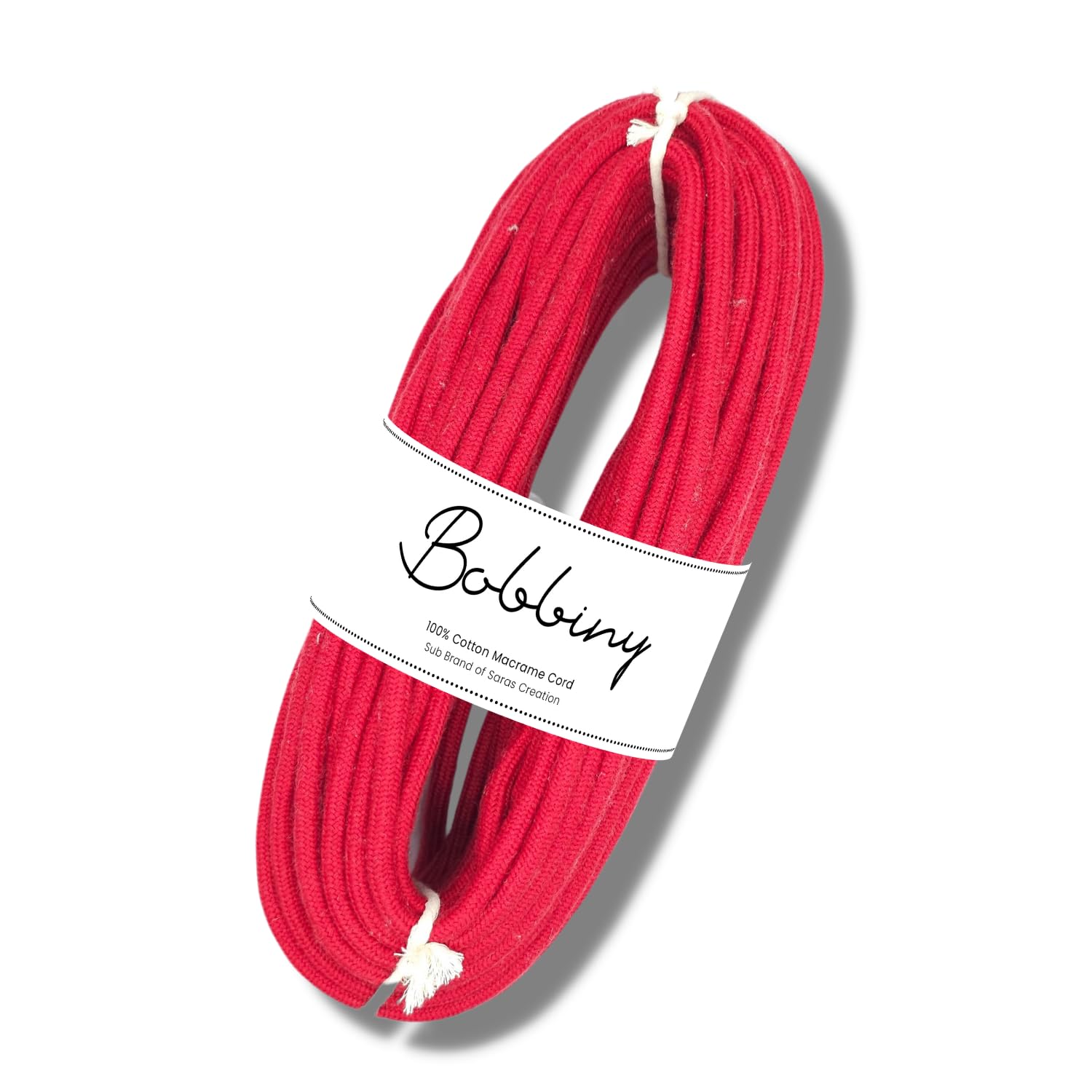 BOBBINY | Premium Cotton Like Tight Rope Braided Cord Twine String for DIY Craft - Versatile, Durable, Eco-Friendly | Red | 6 mm, 25 Meter-image-32
