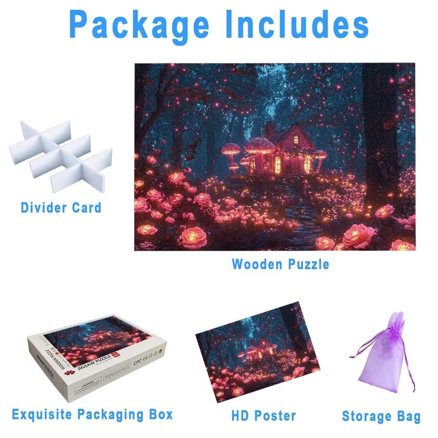 Puzzle 1500 Piezas Magia para Adultos, Puzzle Paisajes de Madera con Caja Regalo para Adultos, Rompecabezas Desafiante para Toda la Familia, Rompecabezas para Regalo Mujer, Home Decoration, -5173