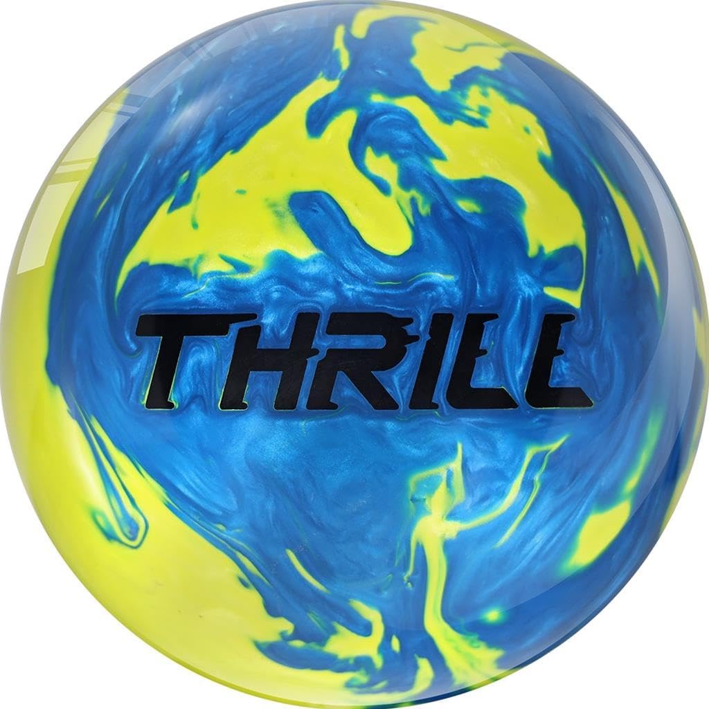 Motiv PRE-DRILLED Max Thrill Pearl Bowling Ball - Yellow/Blue 15lbs