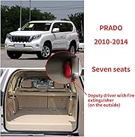 Vista 2 de Alfombrillas de automóvil aptas para el extintor de incendios Prado 2010-2014 en el exterior del copiloto, cobertura completa, protección para todo