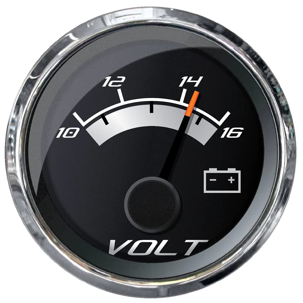 Faria Euro Voltmeter 20-32 VDC - 5,1cm Spannungsmessgerät Schwarz