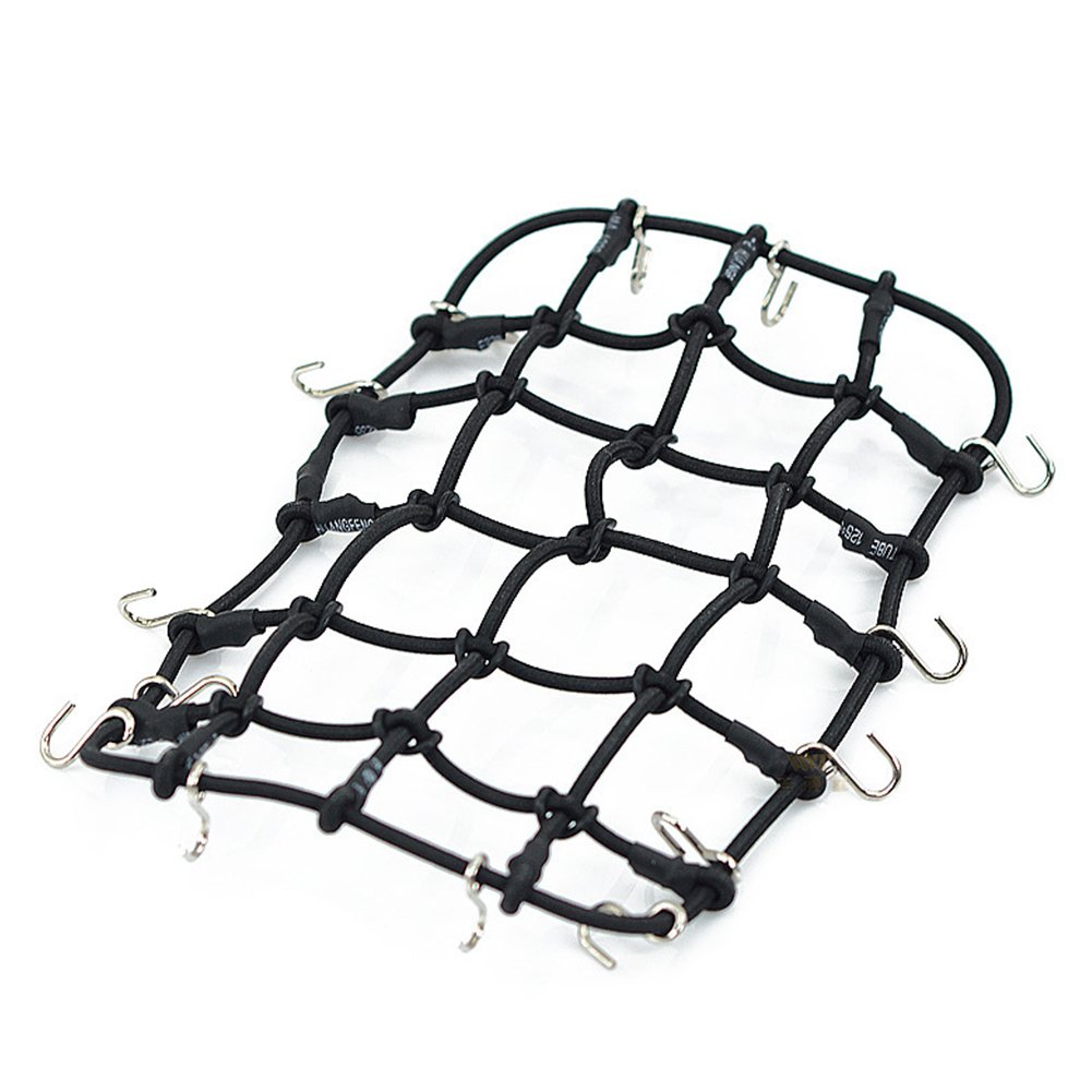 Rete Elastica Portapacchi Con Ganci Per RC Crawler 1:10 E 1:8 (SCX10, TRX4, D90)