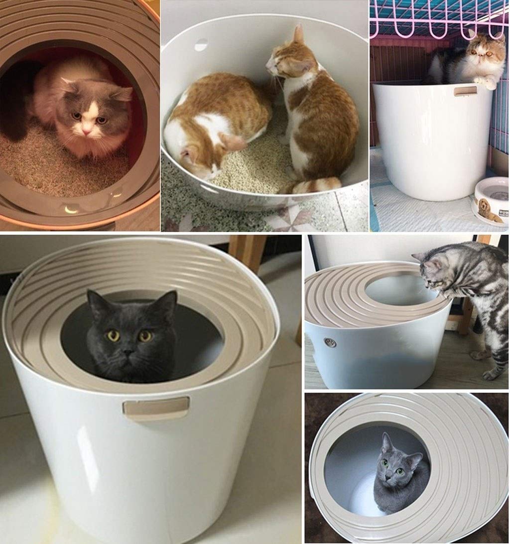 Toilette per animali domestici Tridimensionale Lettiera bacino Top Ingresso Tipo Cat igienici grande spazio di grandi dimensioni accessori for la tromba del gatto di sabbia Pot Pet Lettiera per animal