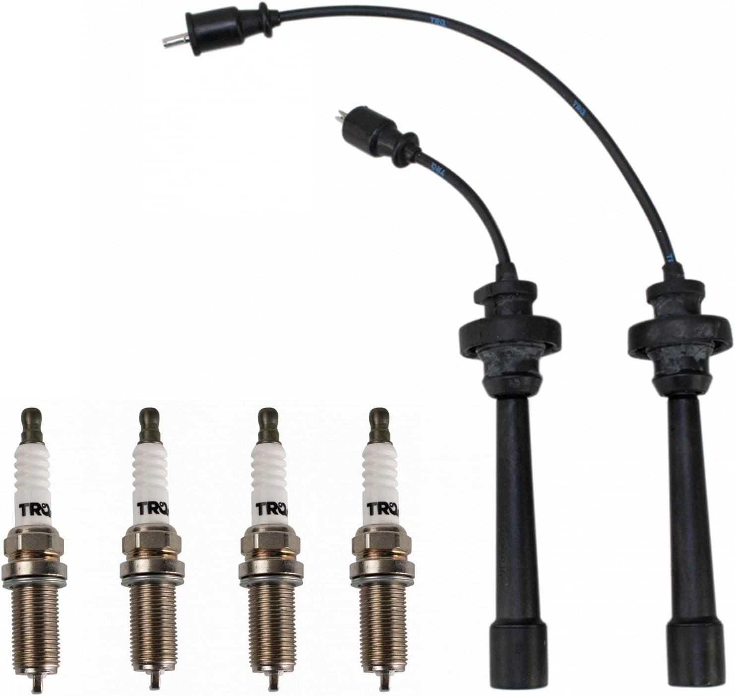Ignition Kit Spark Plugs Wire Set Compatible with 2000-2005 Mitsubishi Eclipse 1998-2003 Galant 2002-2007 Lancer 1997-2002 Mirage 2003-2004 Outlander