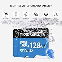 Vista 8 de INLAND Micro Center Performance Tarjeta microSDXC de 128 GB, tarjeta micro SD A2, UHS-I C10 U3 V30 A2 4K UHD tarjeta de memoria flash de video