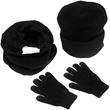 SINGARE Winter Beanie Hat Scarf Set, 3 