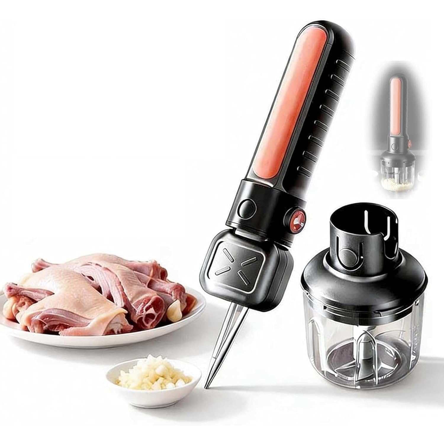 Máquina desplumadora eléctrica de pollo, herramienta automática de desplumado de aves de corral con portabrocas extraíble para pollo, ganso, pato y pavo
