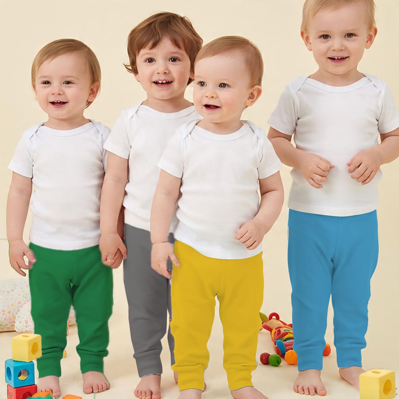 Toddylon Baby Boys And Girls Pajama Kids Cotton Track Pants Regular Fit Summer Wear Pyjama | Lower | Trackpants (Pyjamas Only) (Pack Of 3) 2 Years-3 Years 1