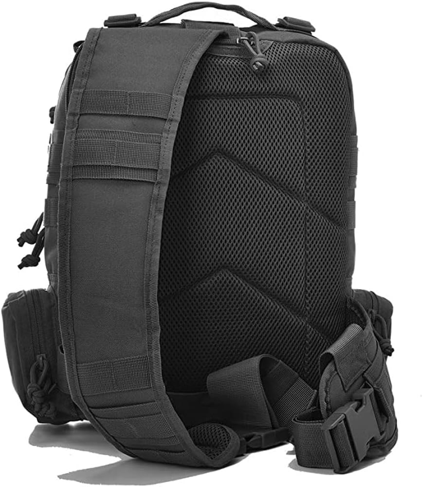REEBOW GEAR Tactical Sling Bag Military Style Single Shoulder Sling Pack (Style 03-Black)