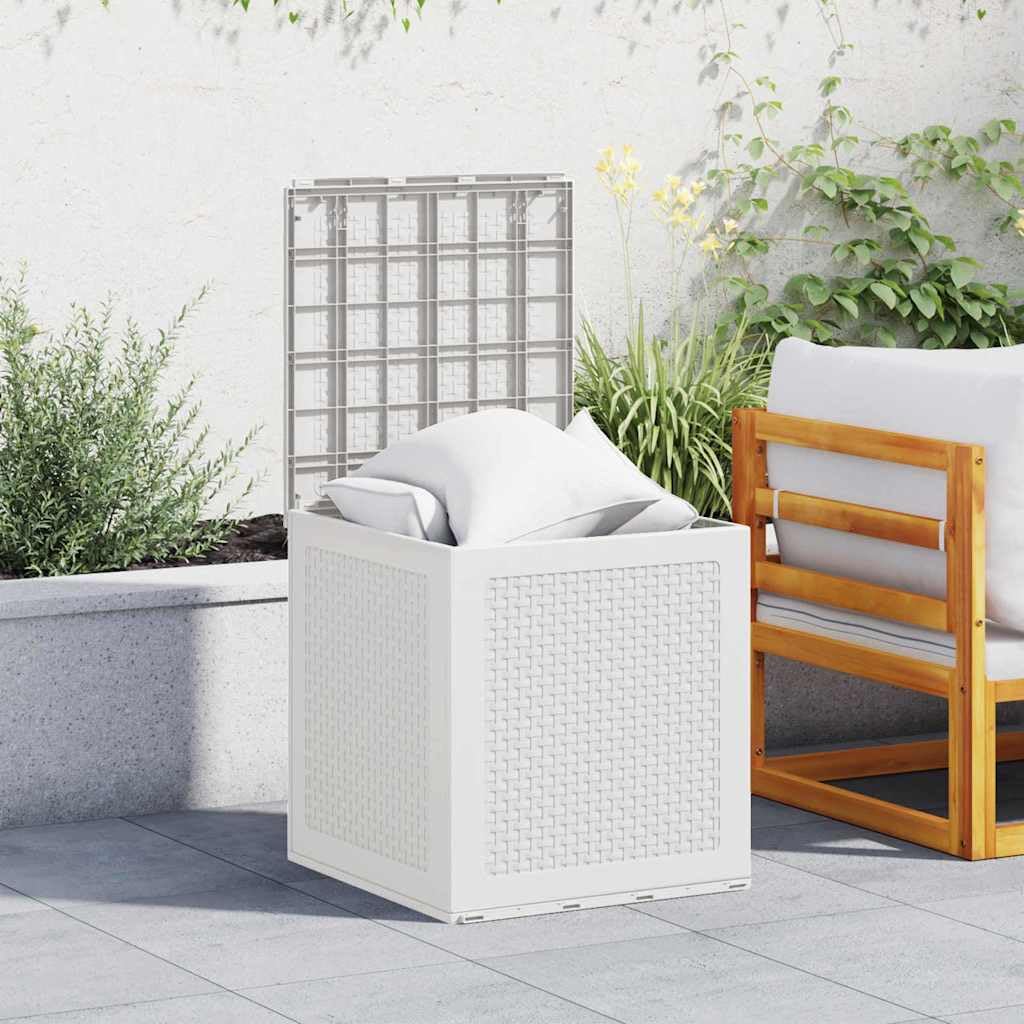 Générique Coffre de Rangement Jardin Blanc 55x53x57 cm PP,Meubles,Mobilier de Jardin,Coffres de Jardin,Blanc,6.7 KG,870581