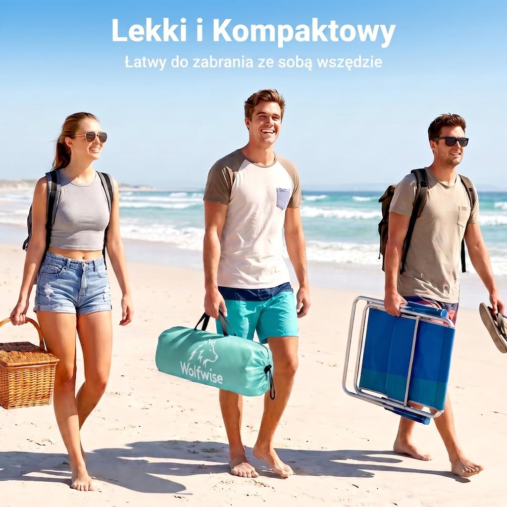 Wolfwise Namiot Plażowy UPF 50+ dla Rodziny, Osłona Przeciwsłoneczna z Filtrem UV, 3 Wentylowane Okna, Rozkładana Podłoga i Torba Transportowa, Pojemność 8 Osoby, Miętowy