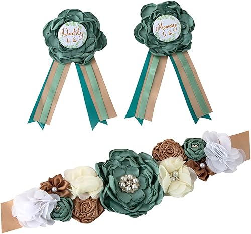 Vemonllas Cinturón de maternidad para mamá para ser papá para ser ramillete, decoración de baby shower, accesorios para fotos de embarazo, regalos