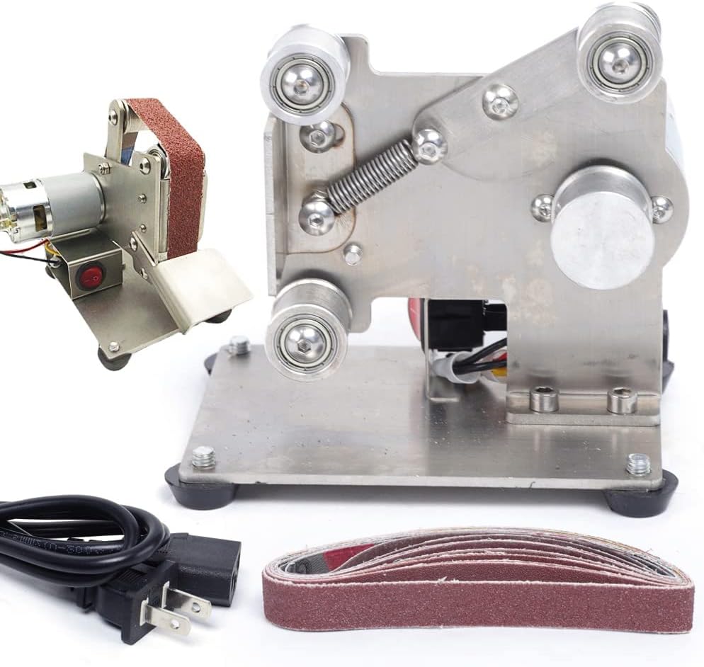 Belt Sanding Grinder Machine 7 Speed Adjustable Mini Belt Sander Knife Sharpener Electric