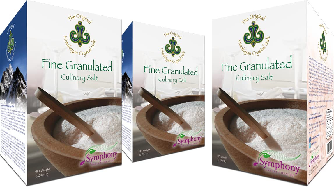 The Original Himalayan Crystal SaltOriginal Himalayan Salt Crystal - Fine Granulated Culinary Salt for Cooking, Food Preparation and Health with 84 Trace Minerals (3 Pack)