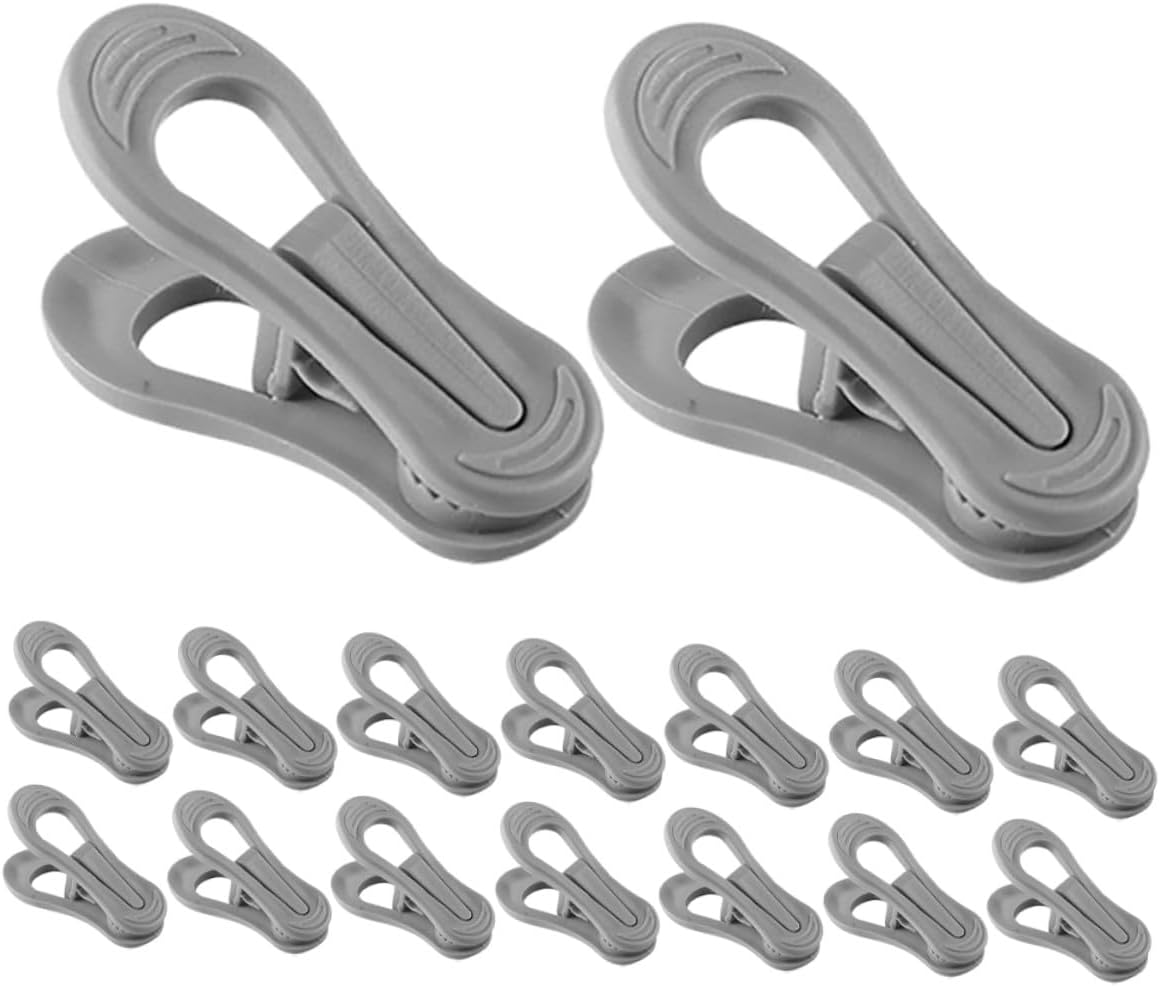 30 Pcs Large Plastic Clothes Pins Laundry Hangers Towel Clip Hanger Windproof Clips for Clothes Drying Grey 7x2.5cm Set