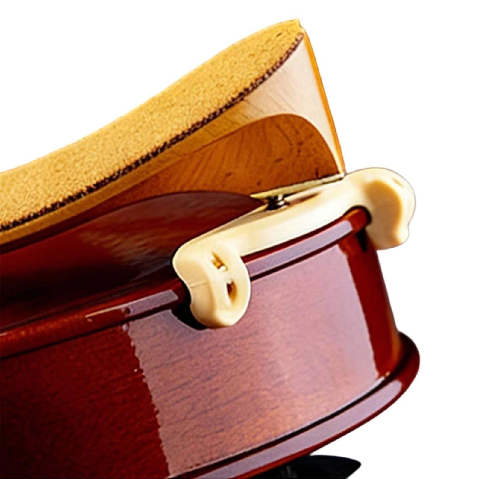 Apoyo Para El Hombro Del Violín Reposabrazos para violín de madera de arce con almohadilla de cuero | Fácil de transportar, cómodo para largas sesiones de juego.(Size3-4 4-4)