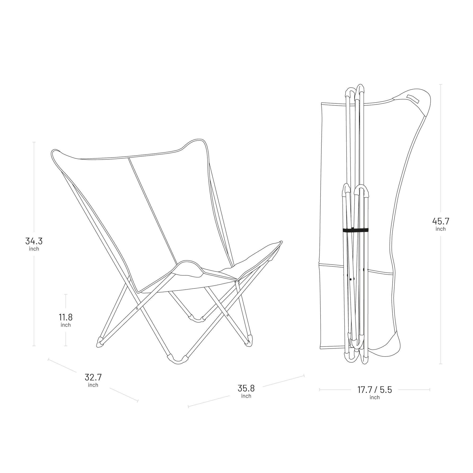 Lafuma - Fauteuil Papillon matelassé Grande Largeur