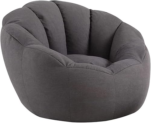 Funda para silla de puf (sin relleno) para niños y adultos, sofá perezoso en forma de calabaza para una sola persona puede tumbarse en el balcón