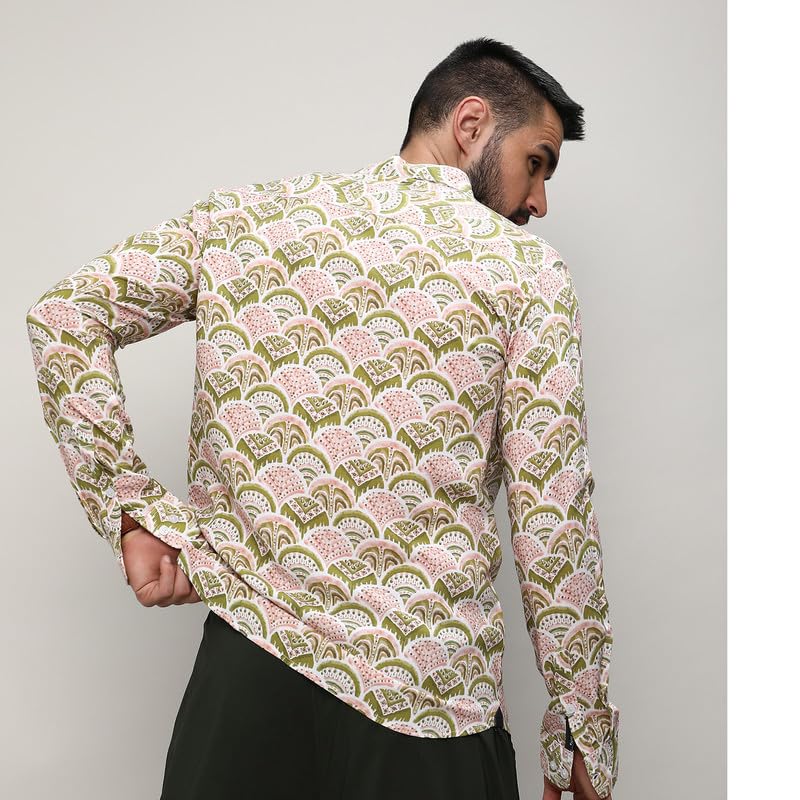 Image of CAHOOT Men's Shirt for Casual Wear | Spread Collar | Long Sleeve | Regular Fit | Button Closure | Shirts Crafted with Comfort Fit for Everyday Wear