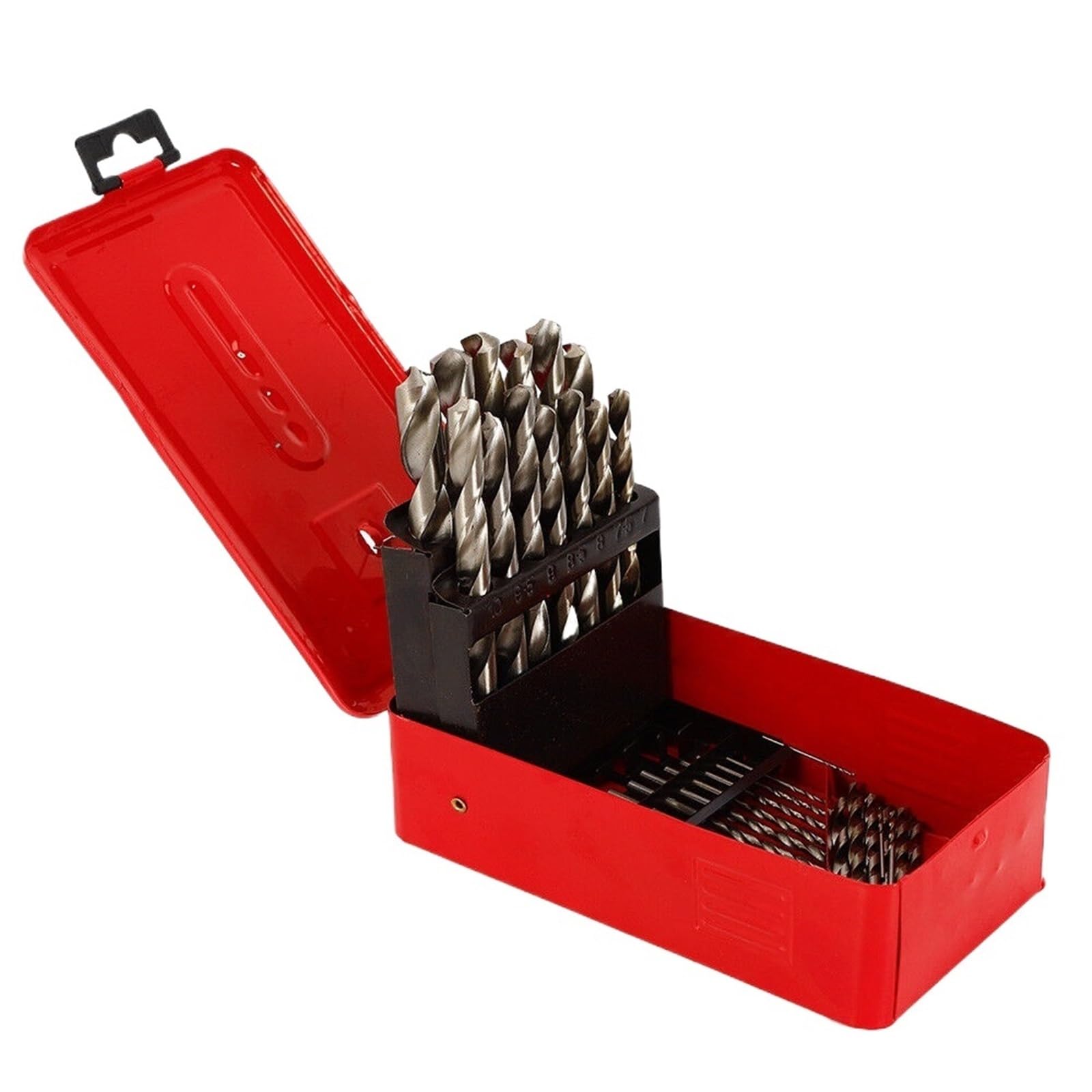 Juego de brocas para taladro rotativo Juego de brocas métricas HSS 38 piezas 1 a 13 mm con punta acero alta velocidad y cobalto + estuche