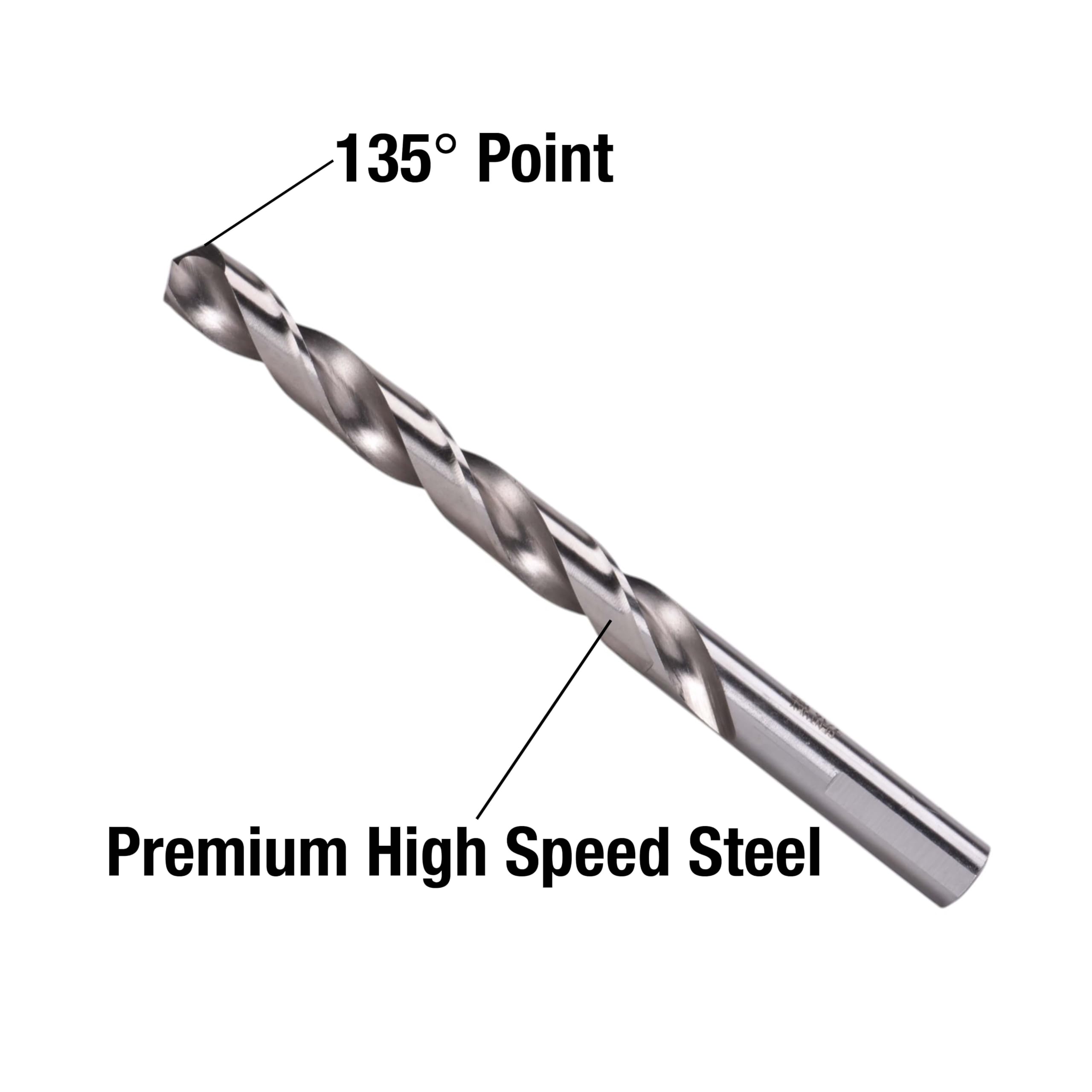 Century Drill & Tool 22529 Brite - Juego de 29 brocas (1/16" a 1/2" por 64Ths)