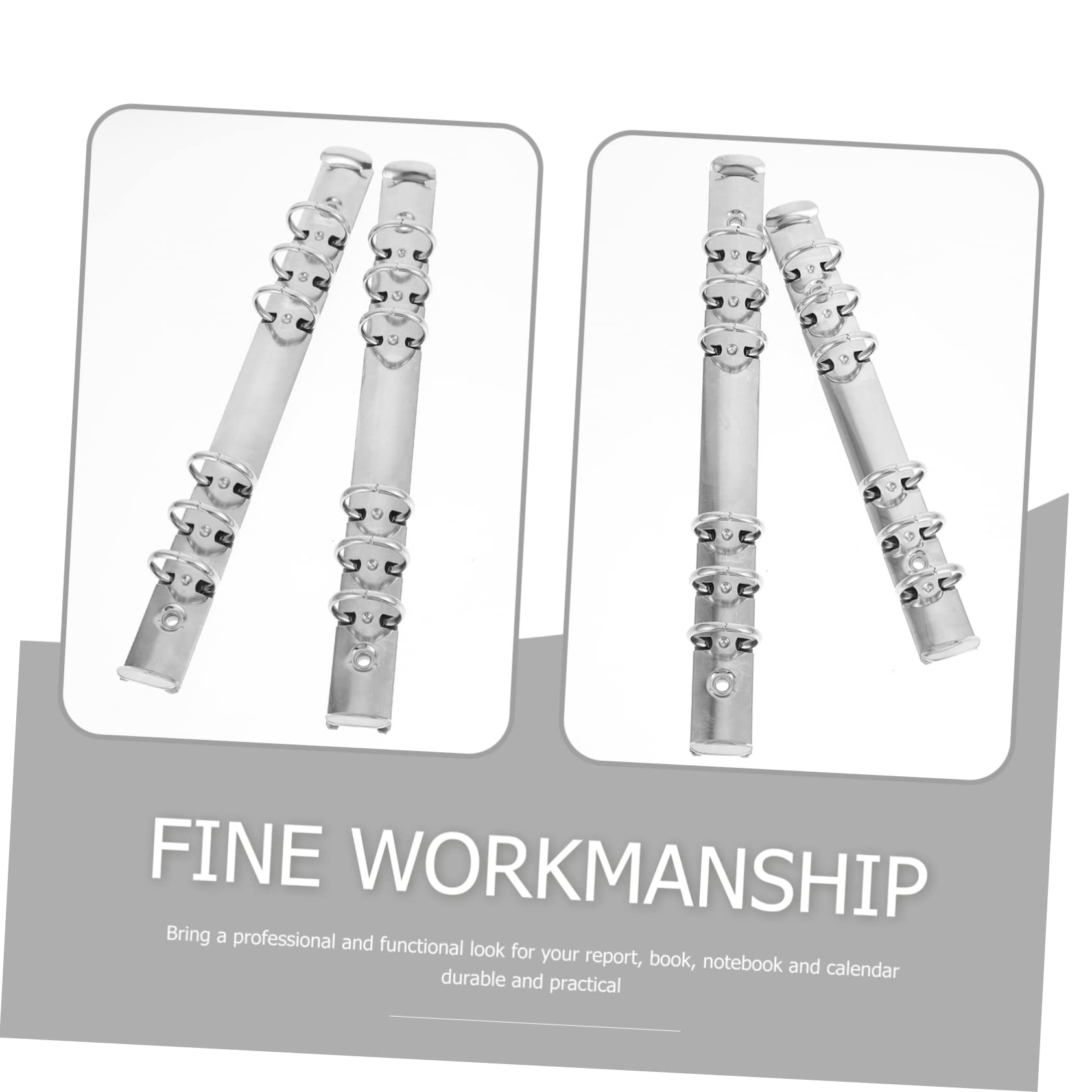 FUNOMOCYA 4 Stuks Bindmiddel Notebook Binding Ruggen Kleine 6 Ringband Boekbinder Spiraalvormig Notitieboekje Notebook-set Boek Ringen Briefpapier Stalen Draad A5 Roestvrij Staal