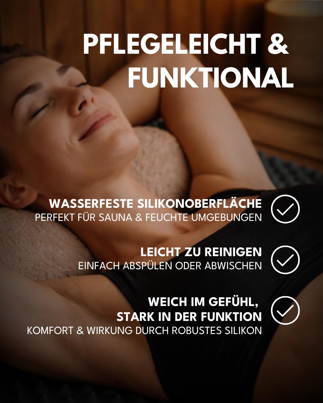 frihed. Punto Relax - Tappetino per massaggio e agopressione per sauna, in silicone antiscivolo, particolarmente robusto e resistente al calore, per sauna, bagno e casa