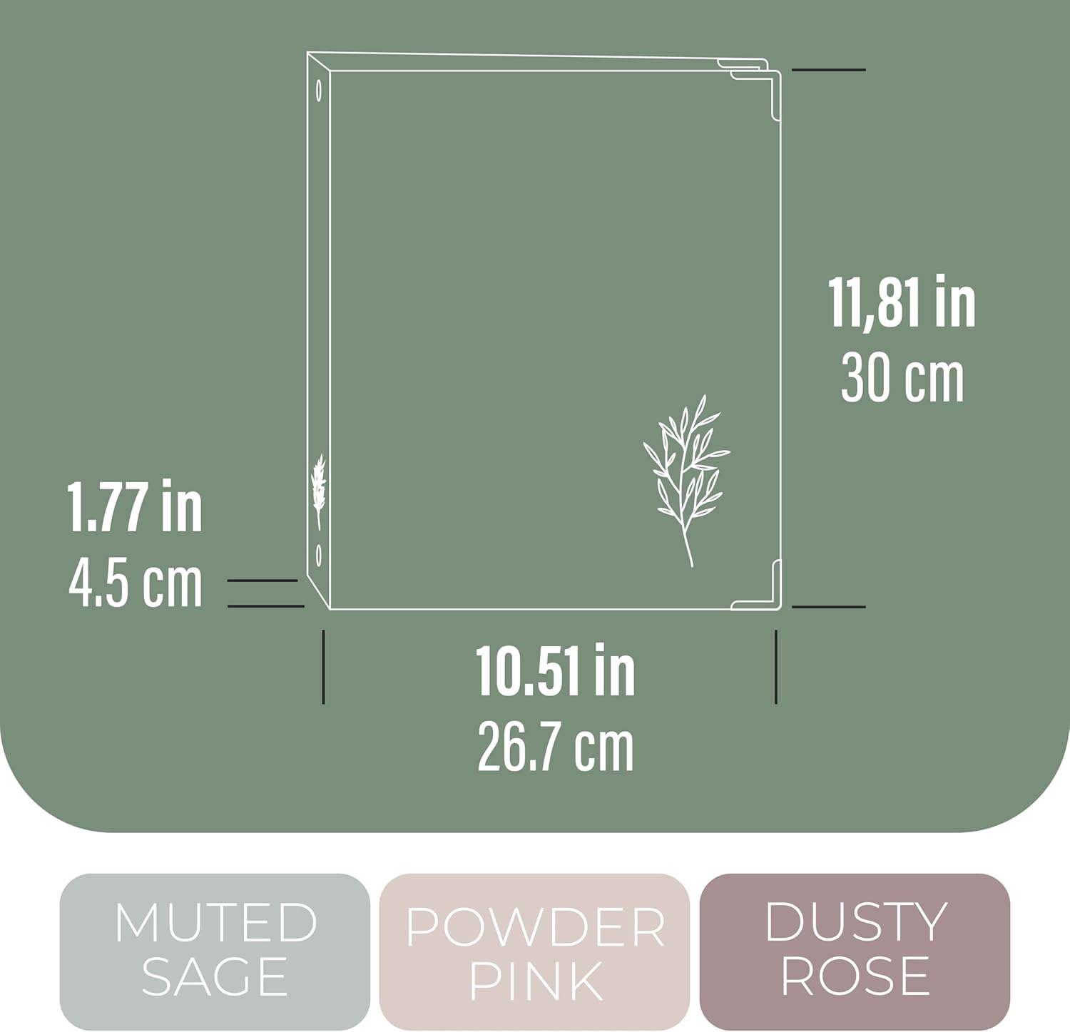 3 Ring Binder 1-Inch Rings – 3-Pack of Cute Binders with Pockets, Gold-Foil & Metal Corners – 1 Inch Binders 3 Ring Cute for School, Office & Work – 1" Pastel Three-Ring Binder One Inch - Image 4