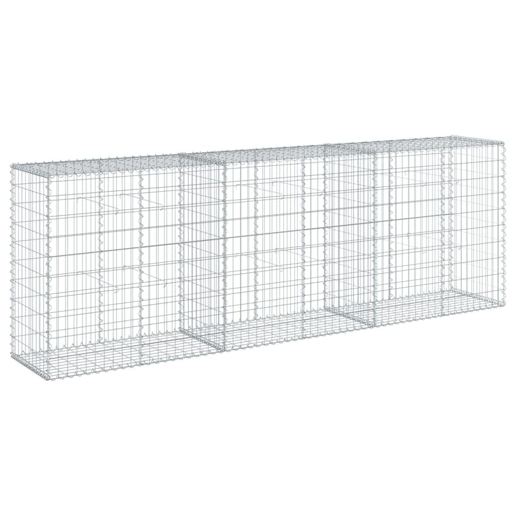Festnight Gabione 300x50x100 cm Gabionenwand Gabionen Zaun Metall Steinkorb Wand Steingabionen Gabionenkorb Gabionengitter Drahtkorb Dekorative Zäune Gartendeko Verzinktes Eisen