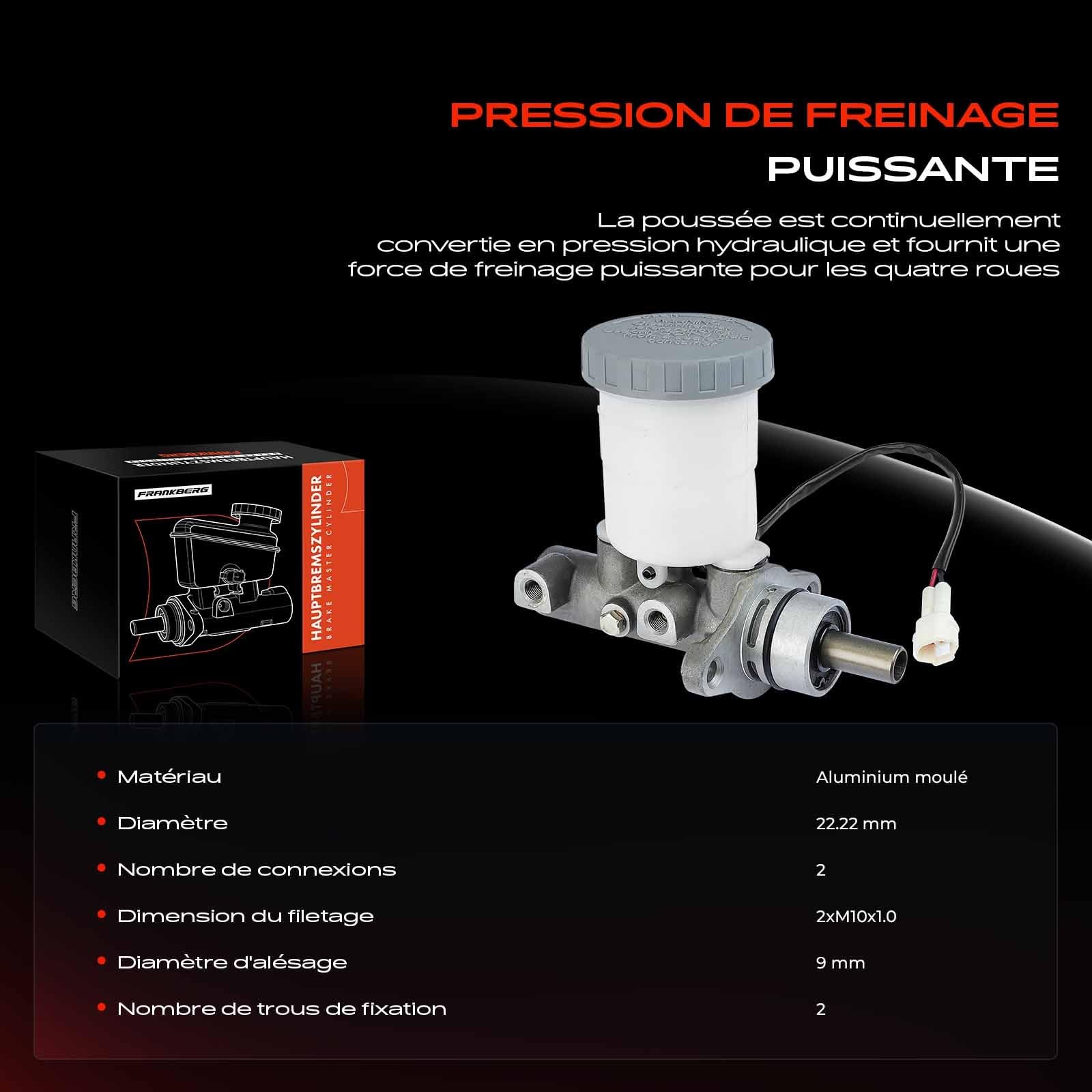 Frankberg Maître-cylindre de frein Cylindre de frein 5110070A40 | Compatible avec: SJ 413 OS, SUV Samurai fermé SJ