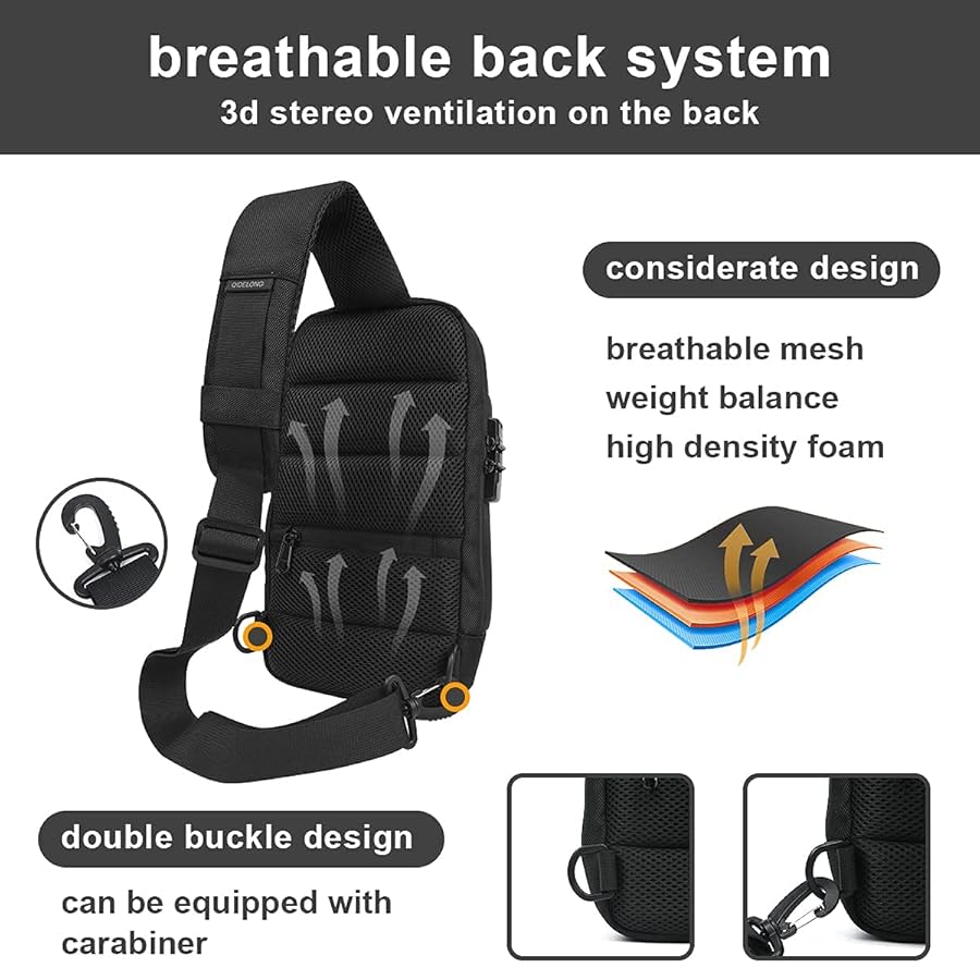 Borsa A Tracolla Flintronic Antifurto - Idrorepellente, USB, 5 Tasche, Regolabile - Foto 8