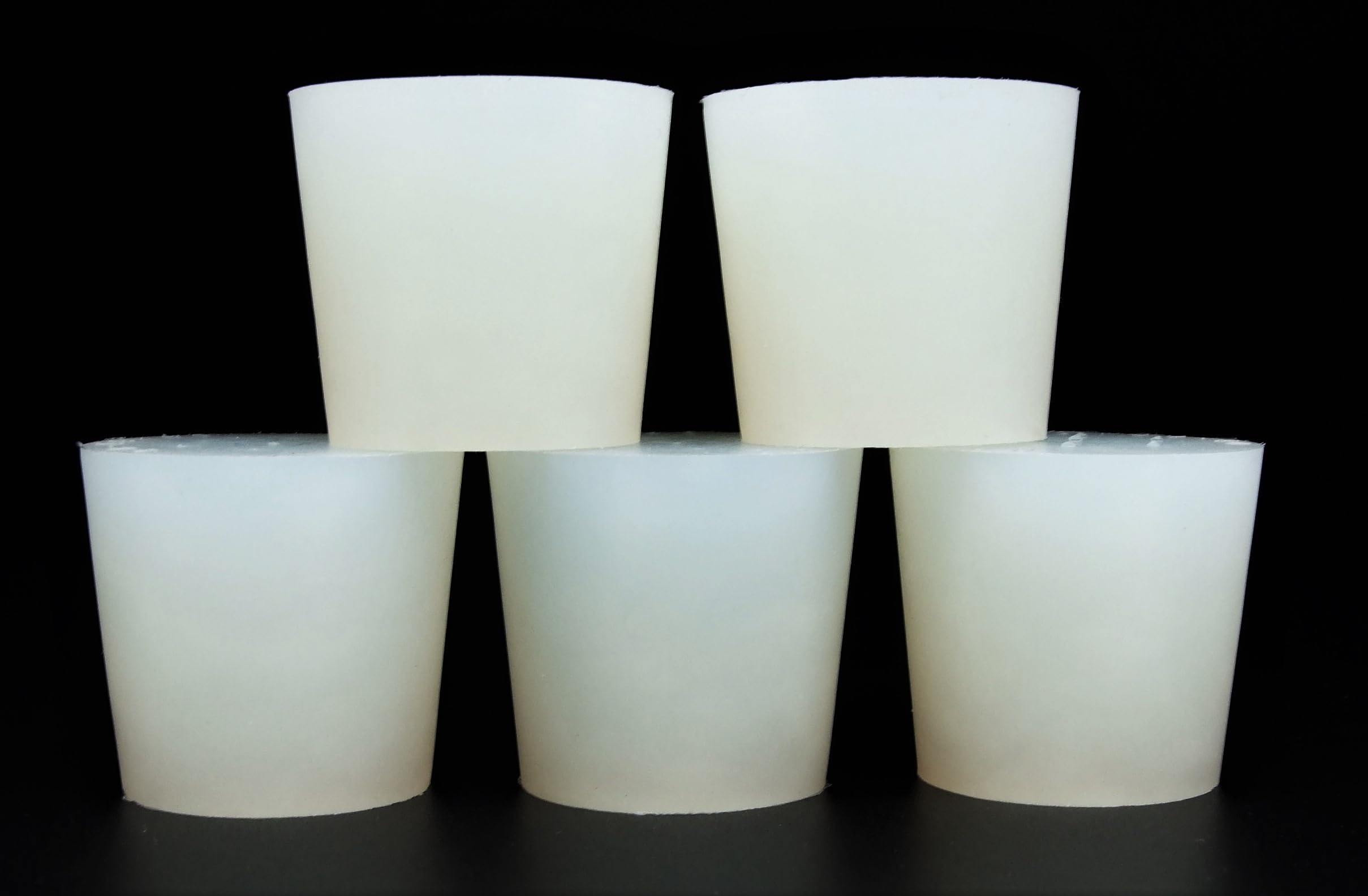 Tappo in Silicone (Confezione da 5) - Tappo da Laboratorio | Tappi di Silicone Affusolati (44/36mm - h:40mm)