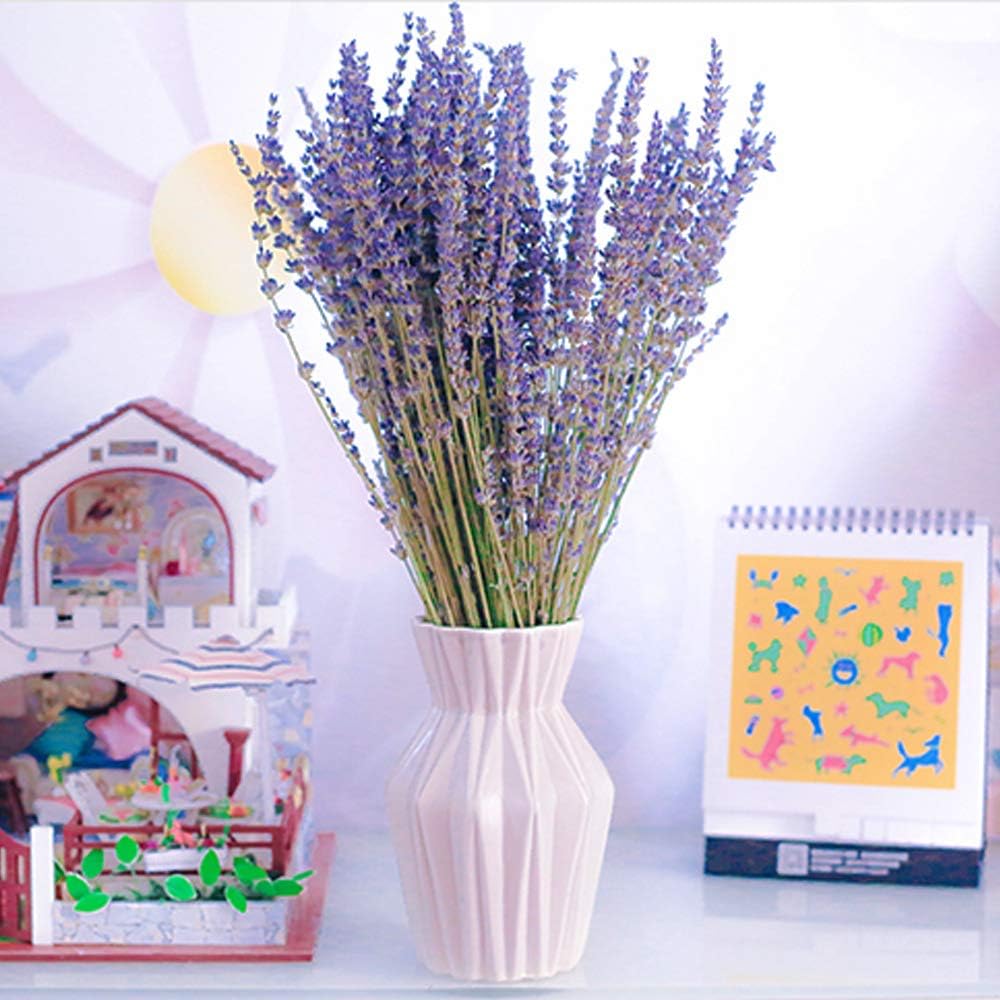 Oopsu 200 Pcs 100% Natural Dried Lavender Dried Lavender Flowers for DIY Flower Arrangements Home Party Wedding Decor