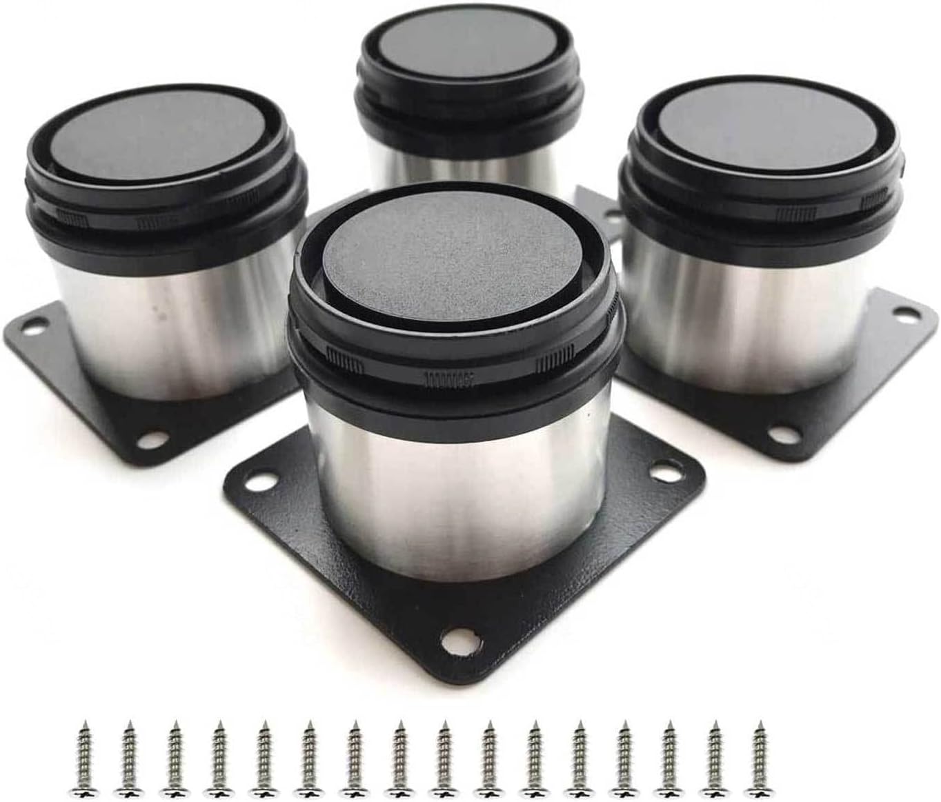 4 Pack Furniture Legs Sofa Legs Kitchen Cabinet Legs Adjustable Feet for Furniture for Kitchen Cupboard Sofa Beds Cabinet Worktop Unit Breakfast,120mm(4.72in) ()