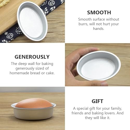 Miniatura 4 de DOITOOL 6 moldes ovalados para tartas de queso, moldes antiadherentes para pan, molde para pan, molde para pan de pastel de carne, molde para