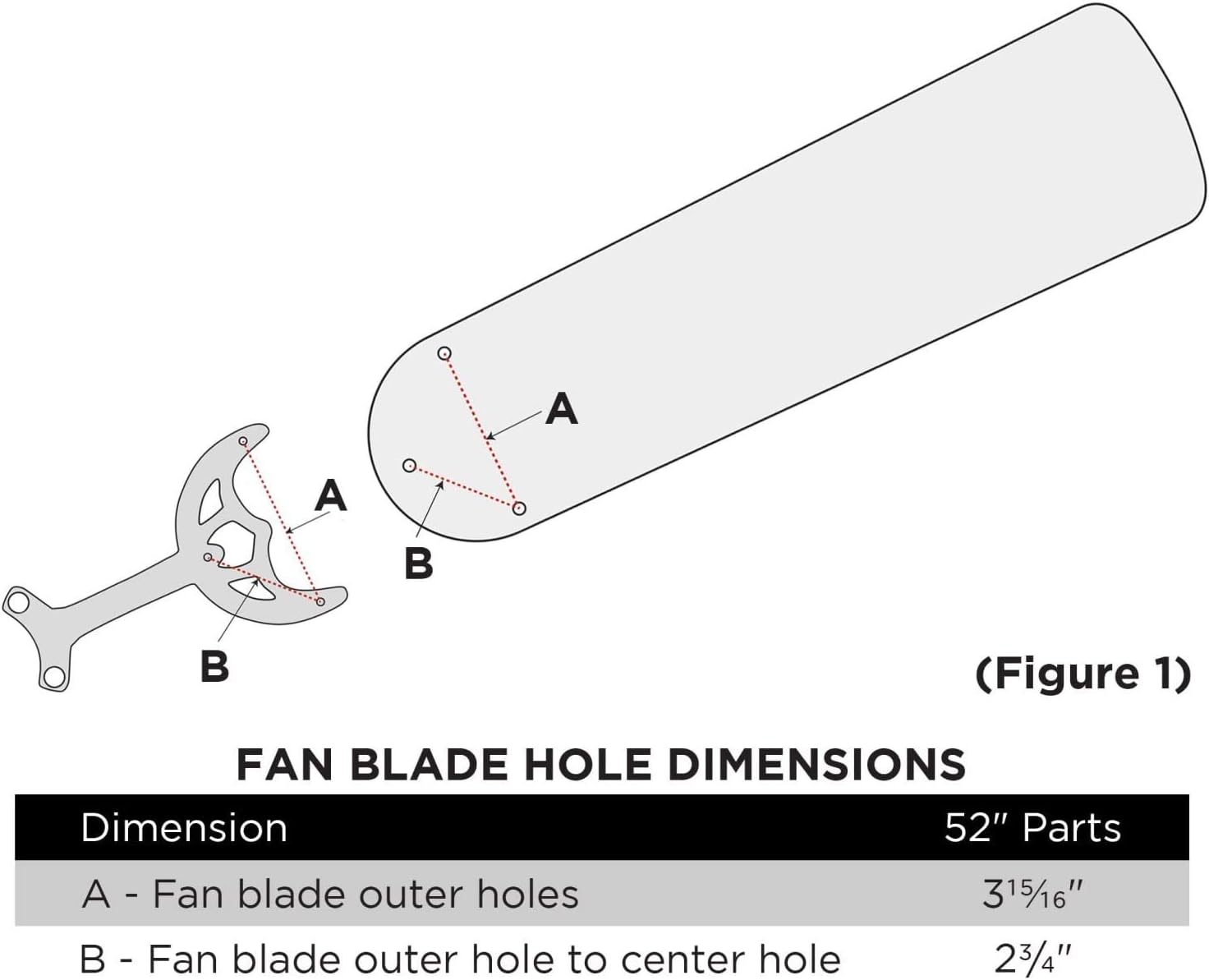 Ciata 42-Inch White/Bleached Oak Ceiling Fans Replacement Fan Blades - 5 Pack