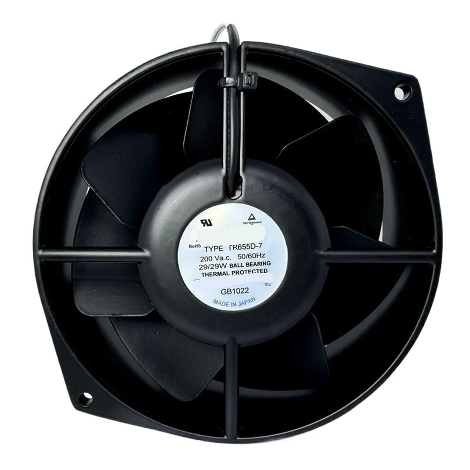 ZVQYSGIW TR655D-7 200V 50/60Hz 29/29W 172 * 150 * 55MM 2 Wires Cooling Fan