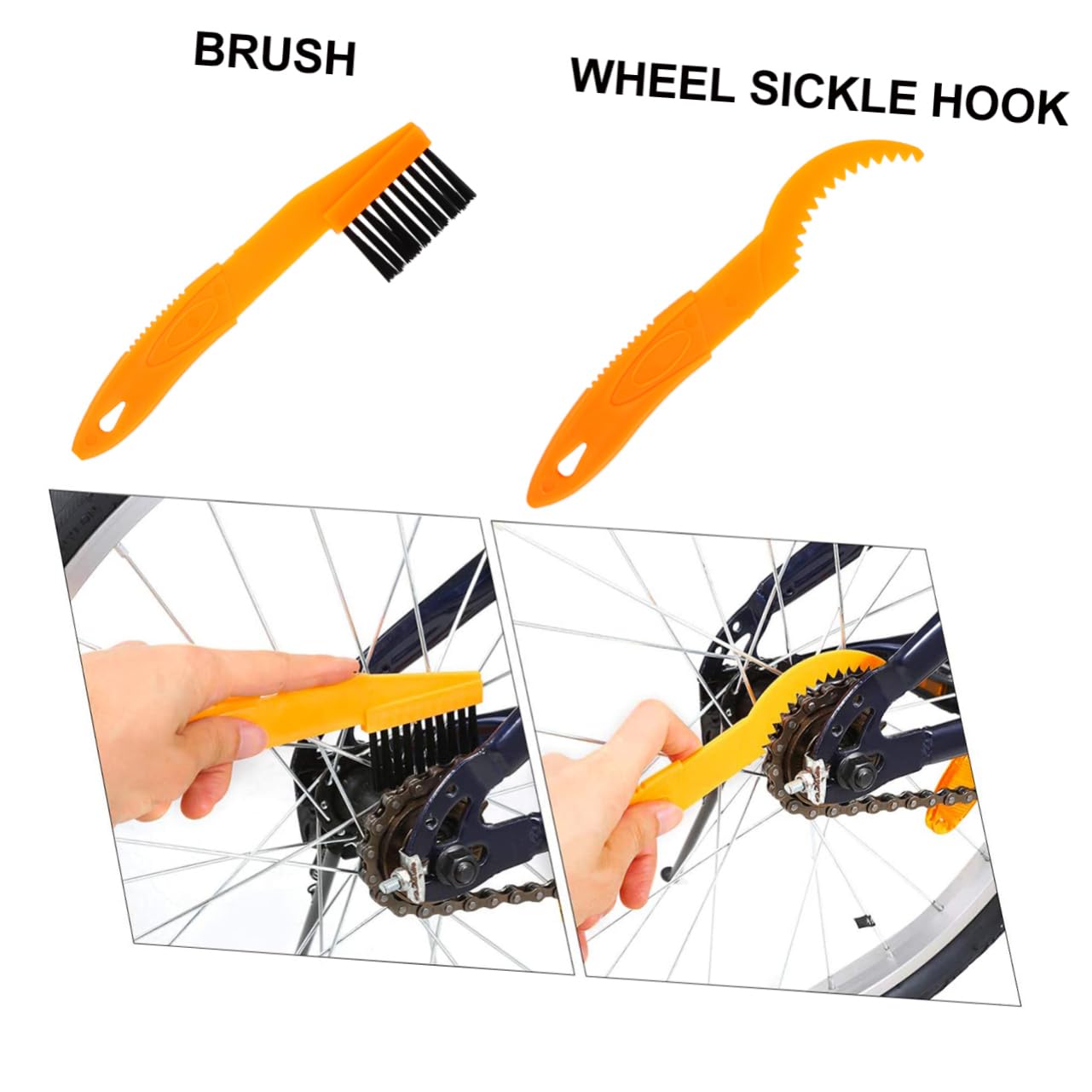 HEMOTON 8pezzi Kit Di Pulizia Per Catena Di Bicicletta Spazzole e Rondelle Strumenti Di Pulizia e Manutenzione Per Bici Specifici Per Catene e Parti Della Bicicletta