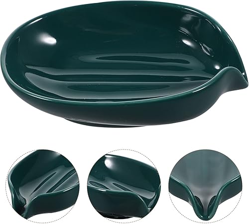 Miniatura 7 de DOITOOL Jabonera de cerámica con piedra de jabón, bandeja de drenaje de jabón, plato colaborativo Grove, bandeja de jabón para bar, jabonera, jabón